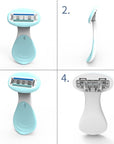 Sharpge | 4-Blade Compact Razor with Travel Case for Smooth Shaving 3