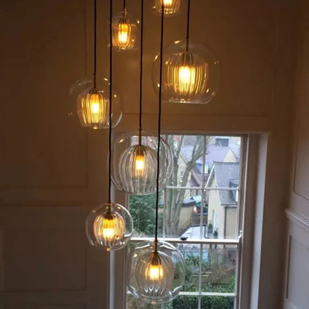 ShineSphere - Amber Pendant Light with Radiant Elegance 7