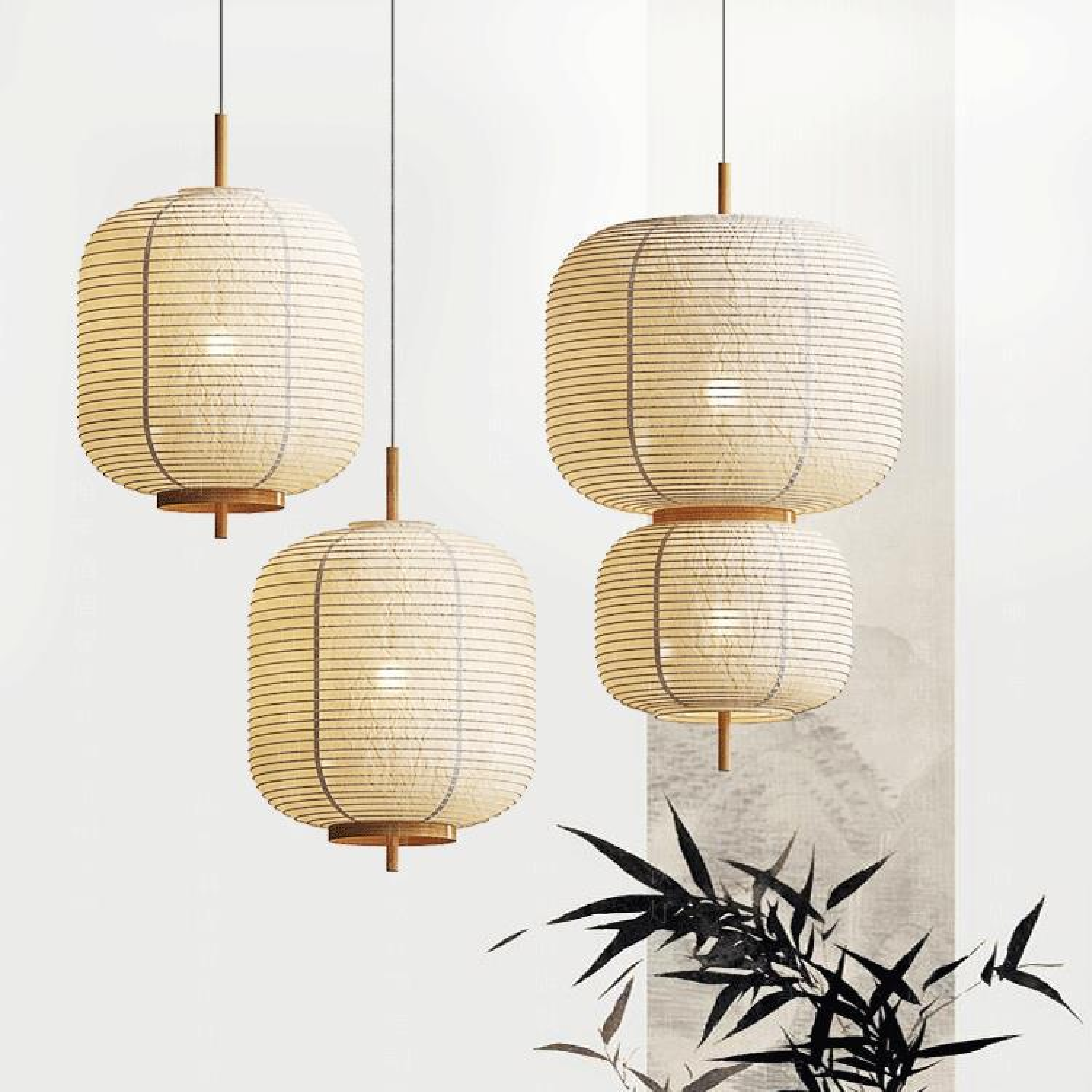 ShojiGlow | Japanese-inspired Interior Rice Paper Hanging Lamp 1