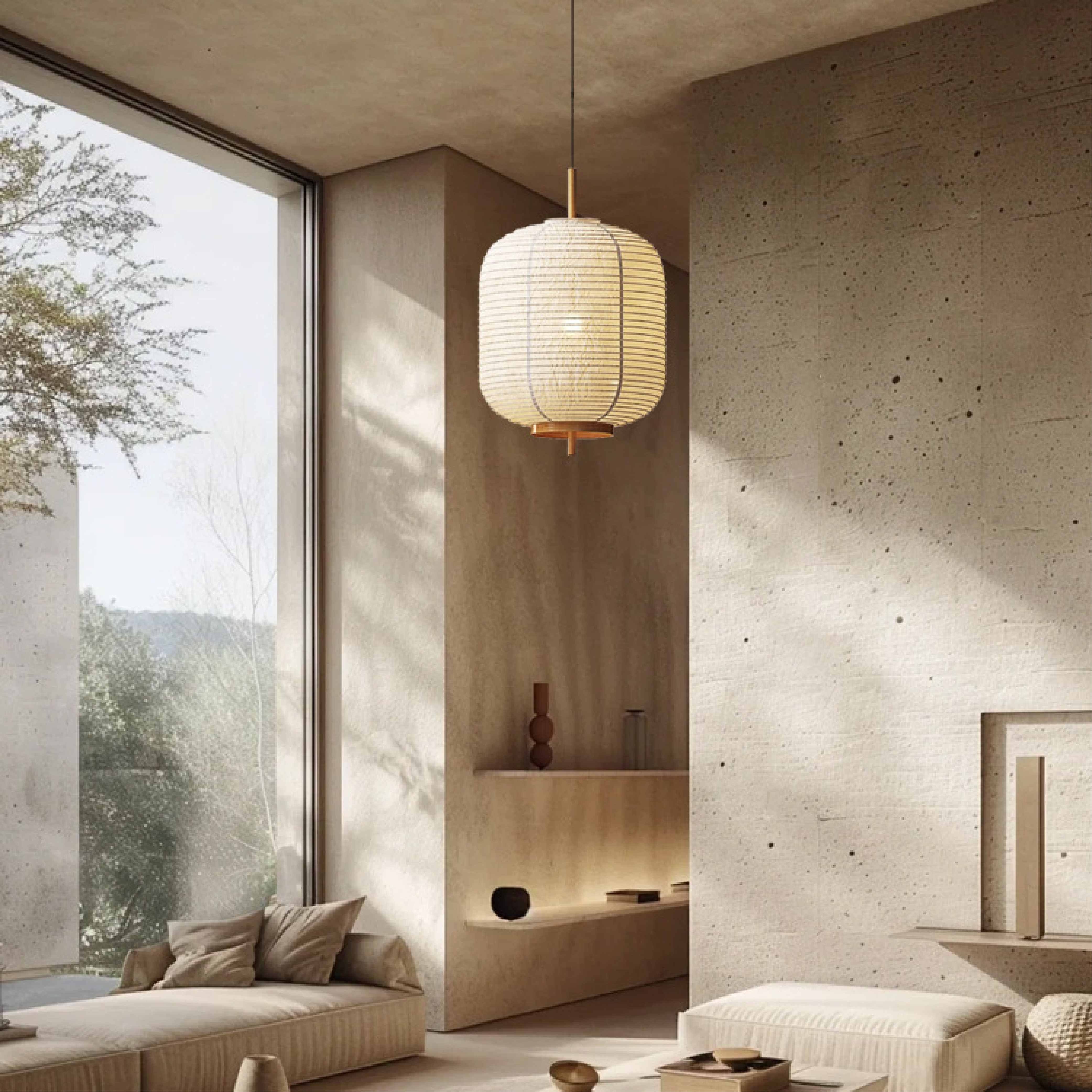 ShojiGlow | Japanese-inspired Interior Rice Paper Hanging Lamp 3