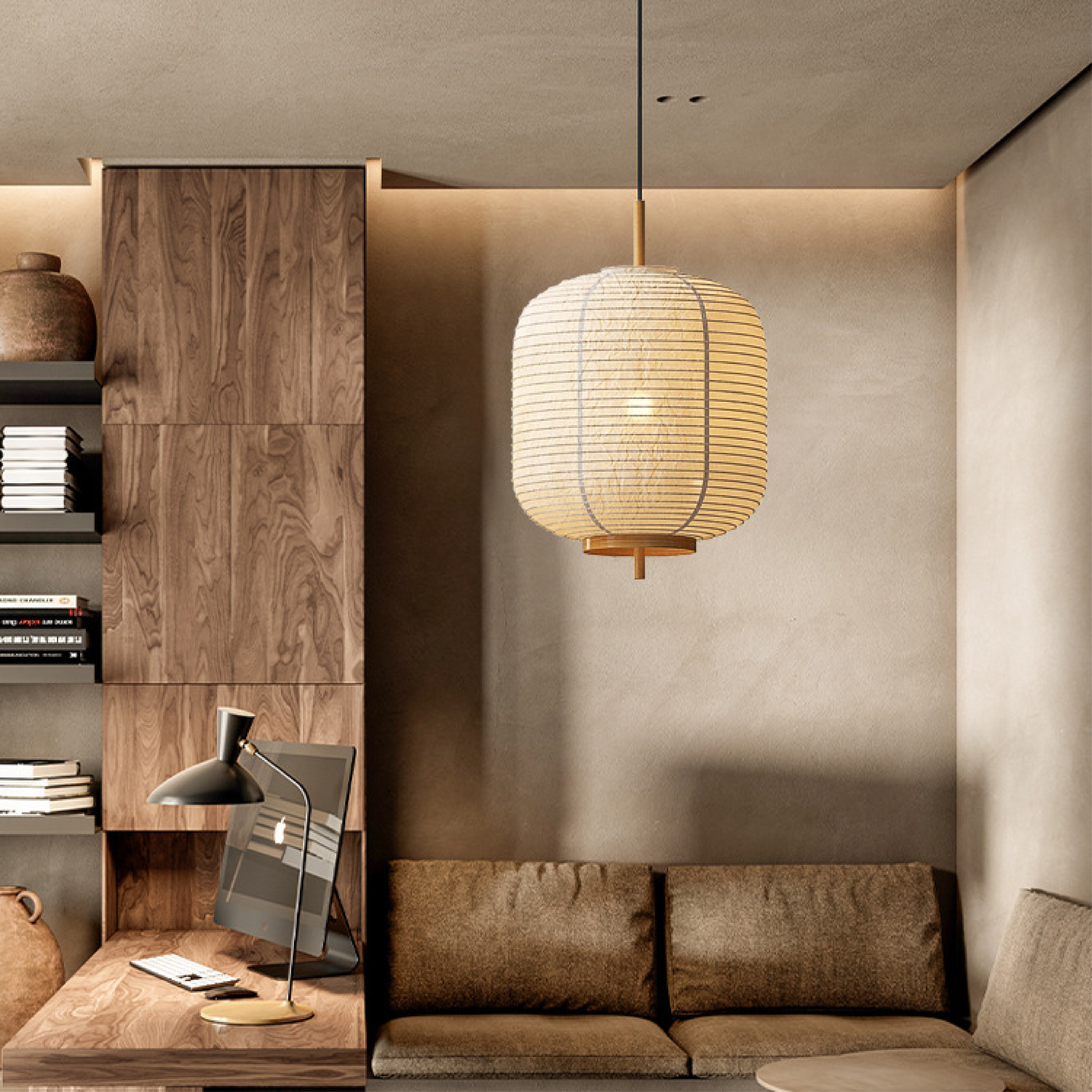 ShojiGlow | Japanese-inspired Interior Rice Paper Hanging Lamp 4