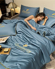 SilkenCool | Elegant Breathable Silk Summer Quilt Set 4