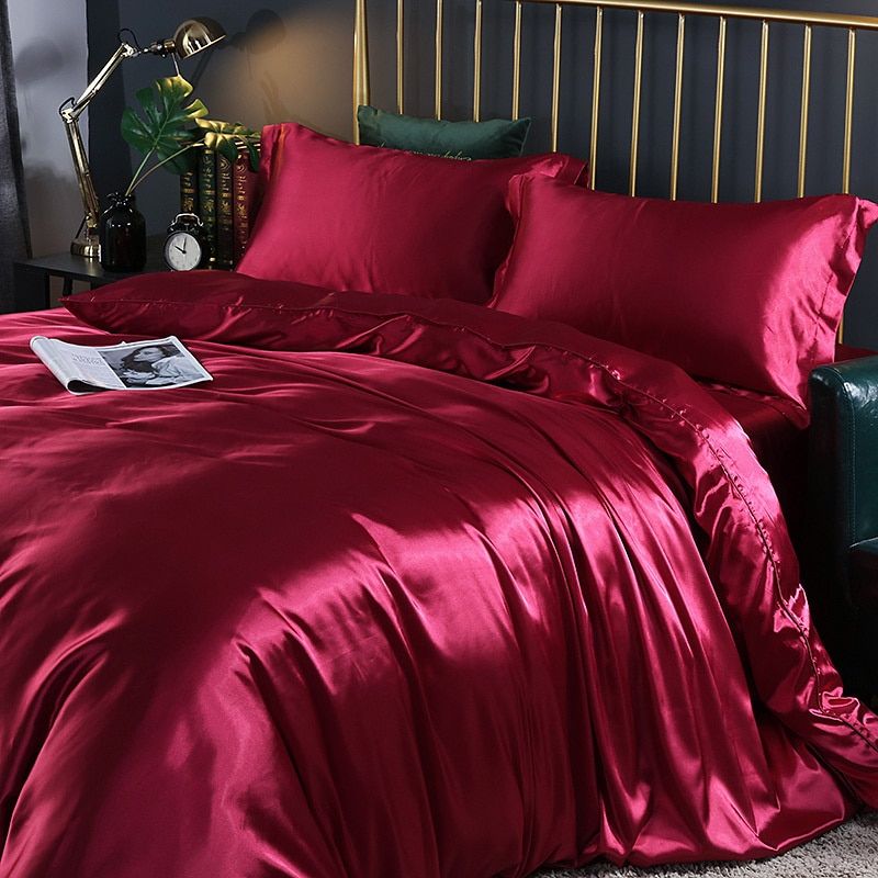 SilkenDream - Luxury 4-Piece Satin Bedding Set 10
