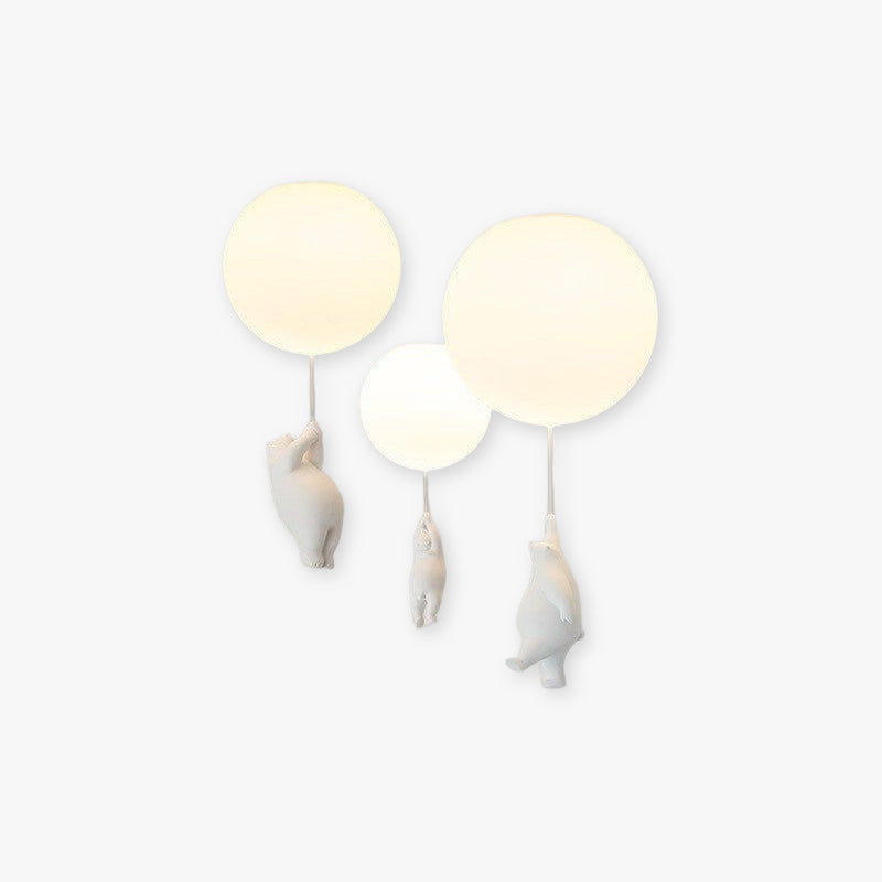 SkyLoom - Bear and Balloon Pendant Light for Kids 1