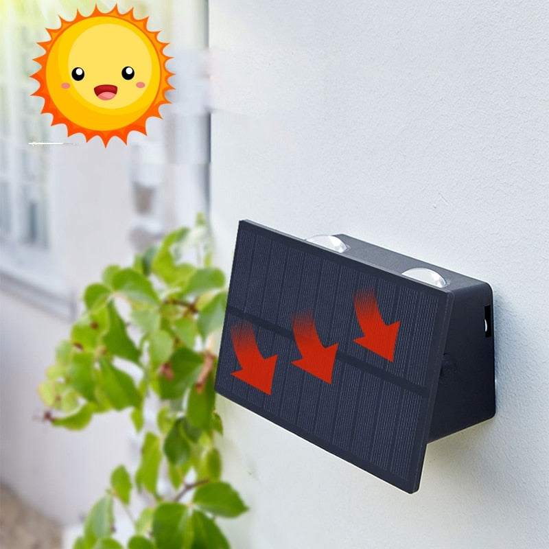 Sleek Solar Wall Lamp with Smart Sensor, IP65 Waterproof Outdoor Light Fixture for Garden and Patio 6