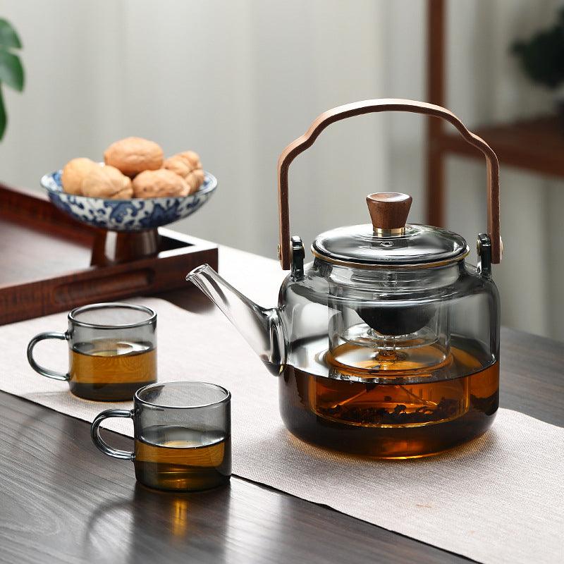 SmokedGlass | Elegant Natural Wood Tea Brewing Teapot (≈79 characters without spaces) 3