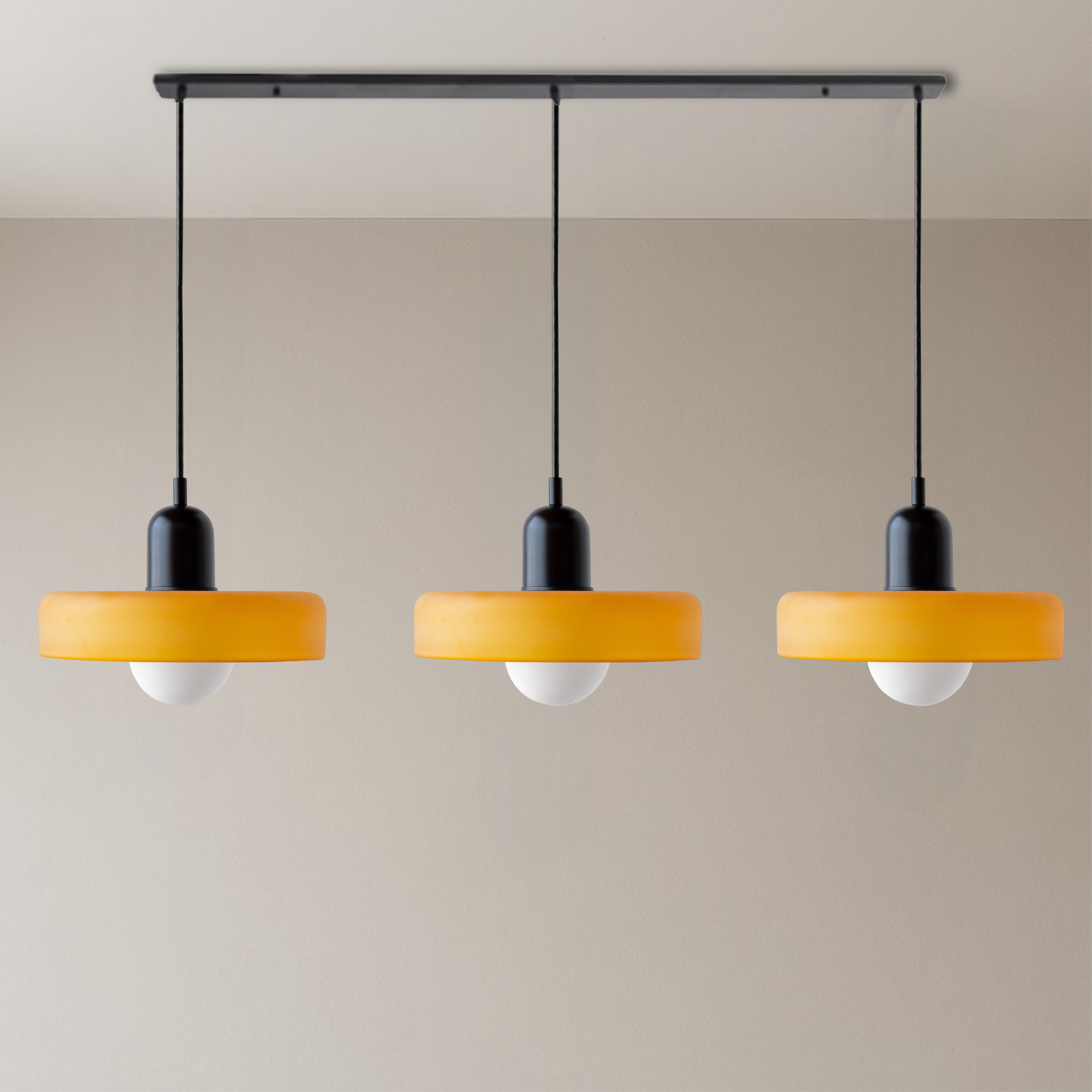 SoftGlow | 3-head Bauhaus Colored Glass Pendant Lamp for Home Living 11