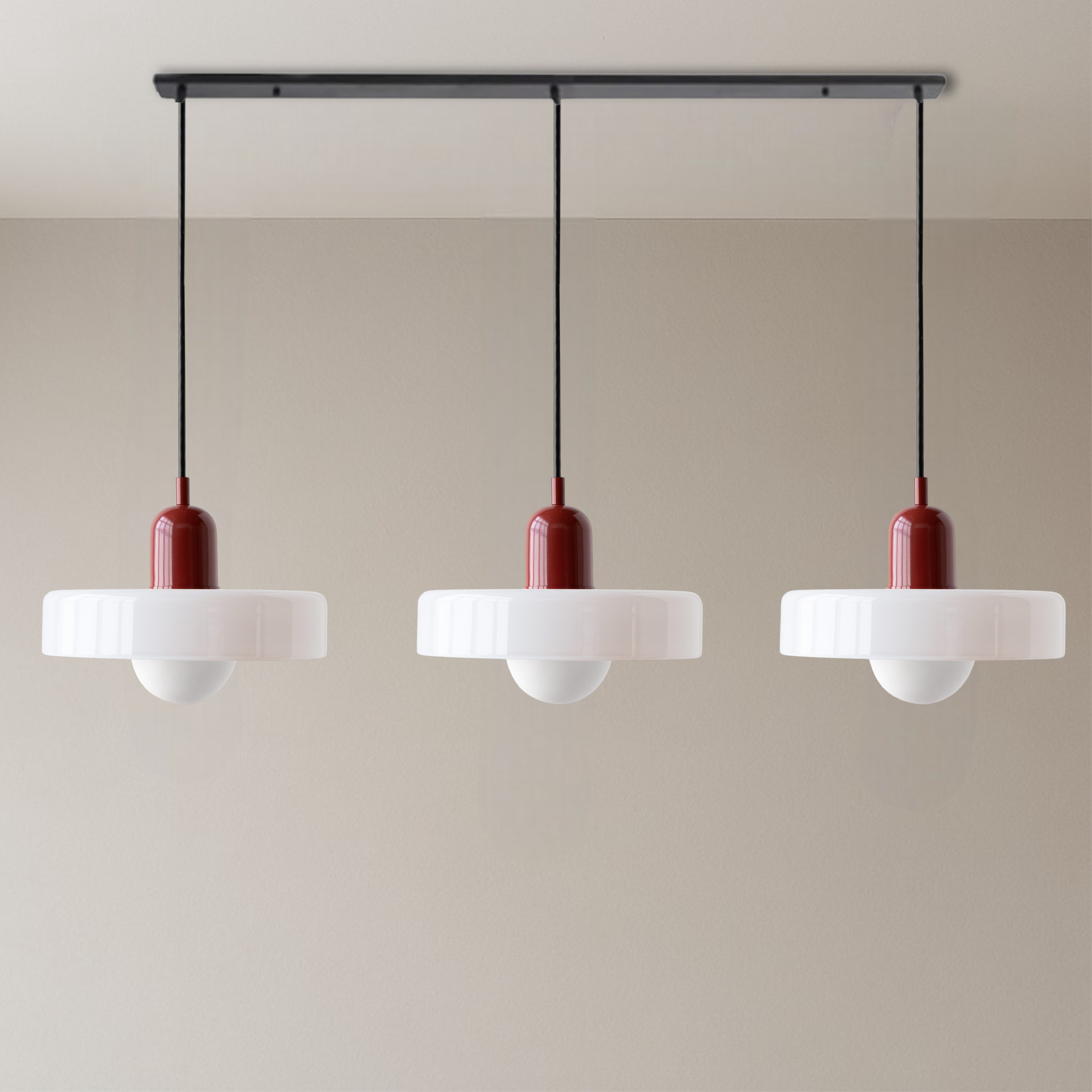 SoftGlow | 3-head Bauhaus Colored Glass Pendant Lamp for Home Living 14