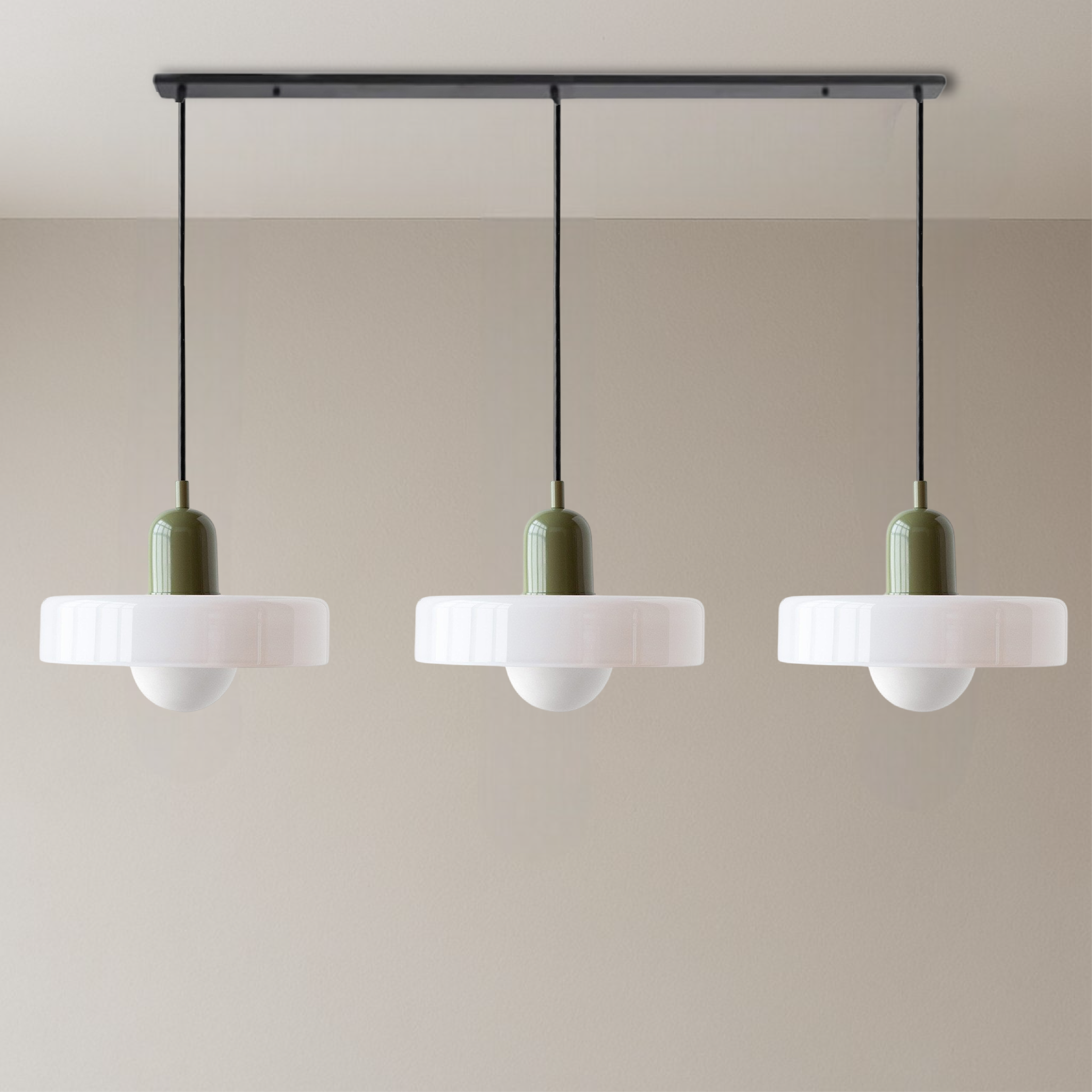 SoftGlow | 3-head Bauhaus Colored Glass Pendant Lamp for Home Living 15