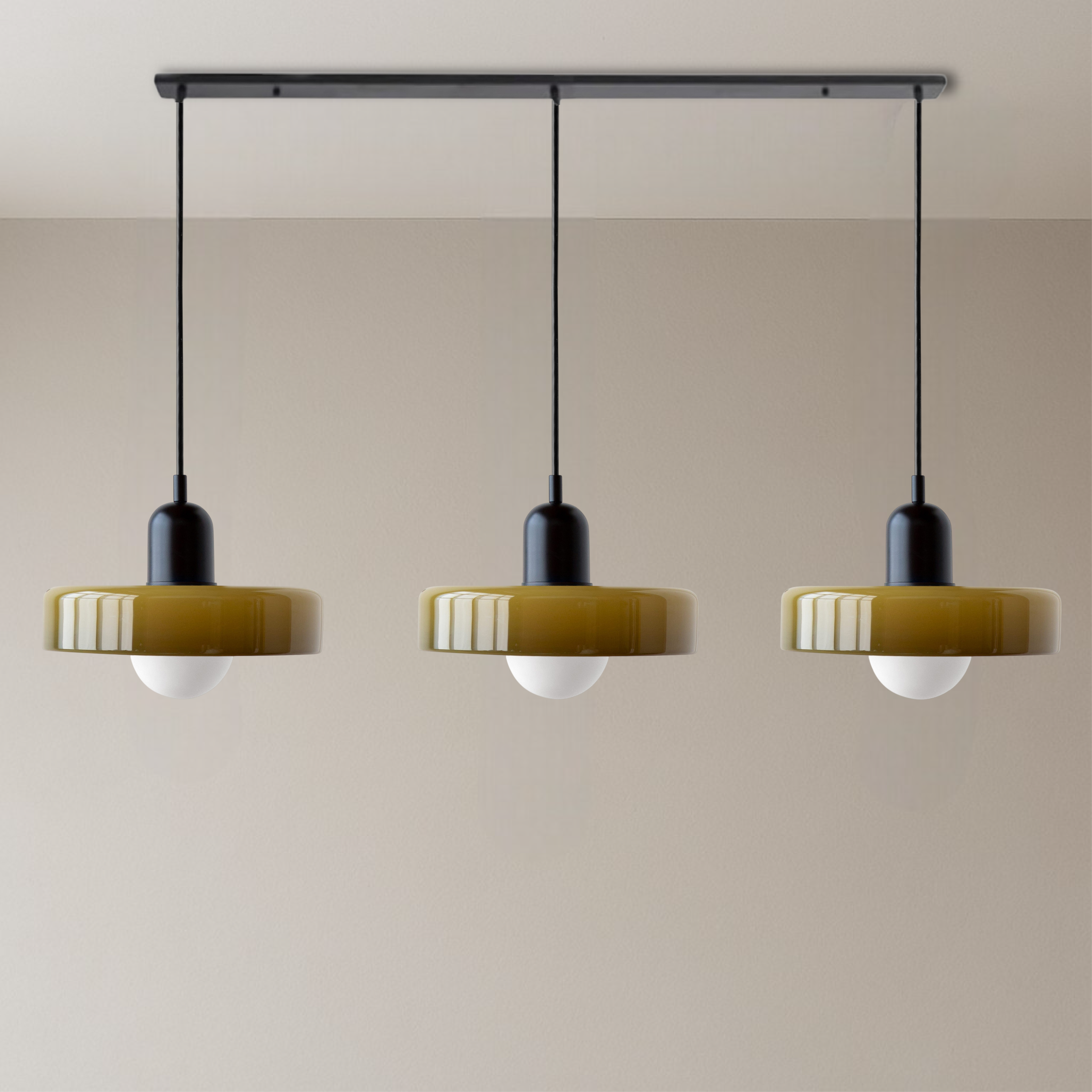 SoftGlow | 3-head Bauhaus Colored Glass Pendant Lamp for Home Living 8