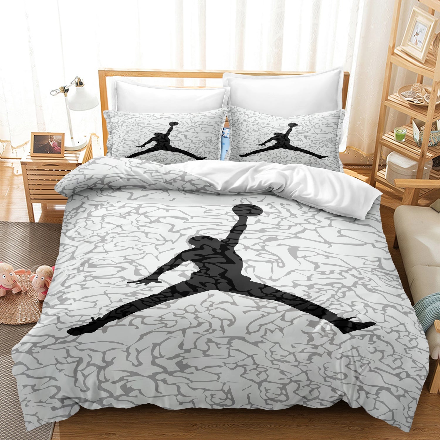 Soft Basketball Bedding Set with Ultra-Soft Duvet Cover and Pillowcases – Sporty Design for Comfort 1