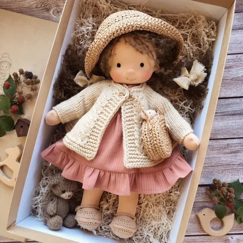 Soft Plush Toys Waldorf Handmade Cute Cotton Stuffed Plush Doll Packaging Dolls Fabricchanging Box Best Children Birthday Gifts 0
