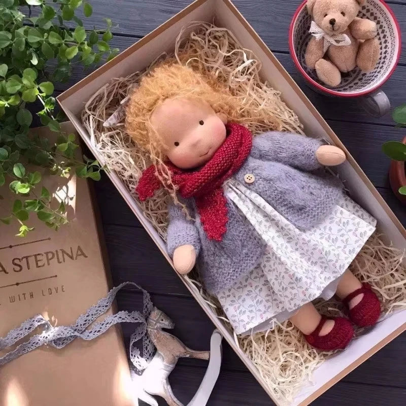 Soft Plush Toys Waldorf Handmade Cute Cotton Stuffed Plush Doll Packaging Dolls Fabricchanging Box Best Children Birthday Gifts 2