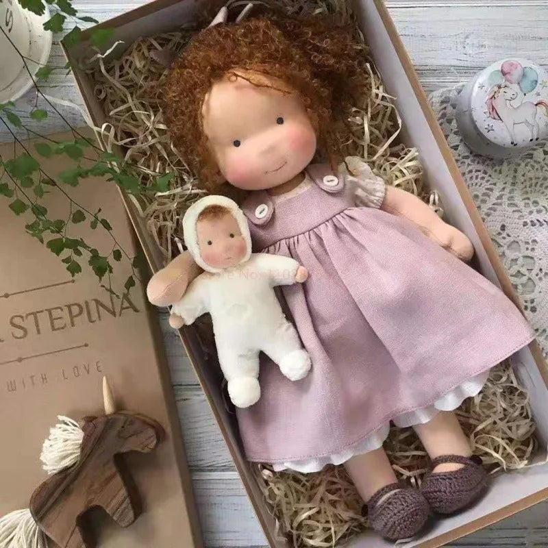 Soft Plush Toys Waldorf Handmade Cute Cotton Stuffed Plush Doll Packaging Dolls Fabricchanging Box Best Children Birthday Gifts 3
