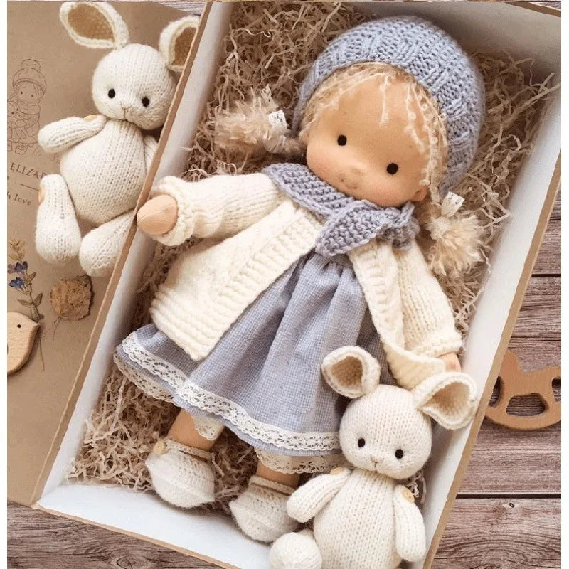 Soft Plush Toys Waldorf Handmade Cute Cotton Stuffed Plush Doll Packaging Dolls Fabricchanging Box Best Children Birthday Gifts 35