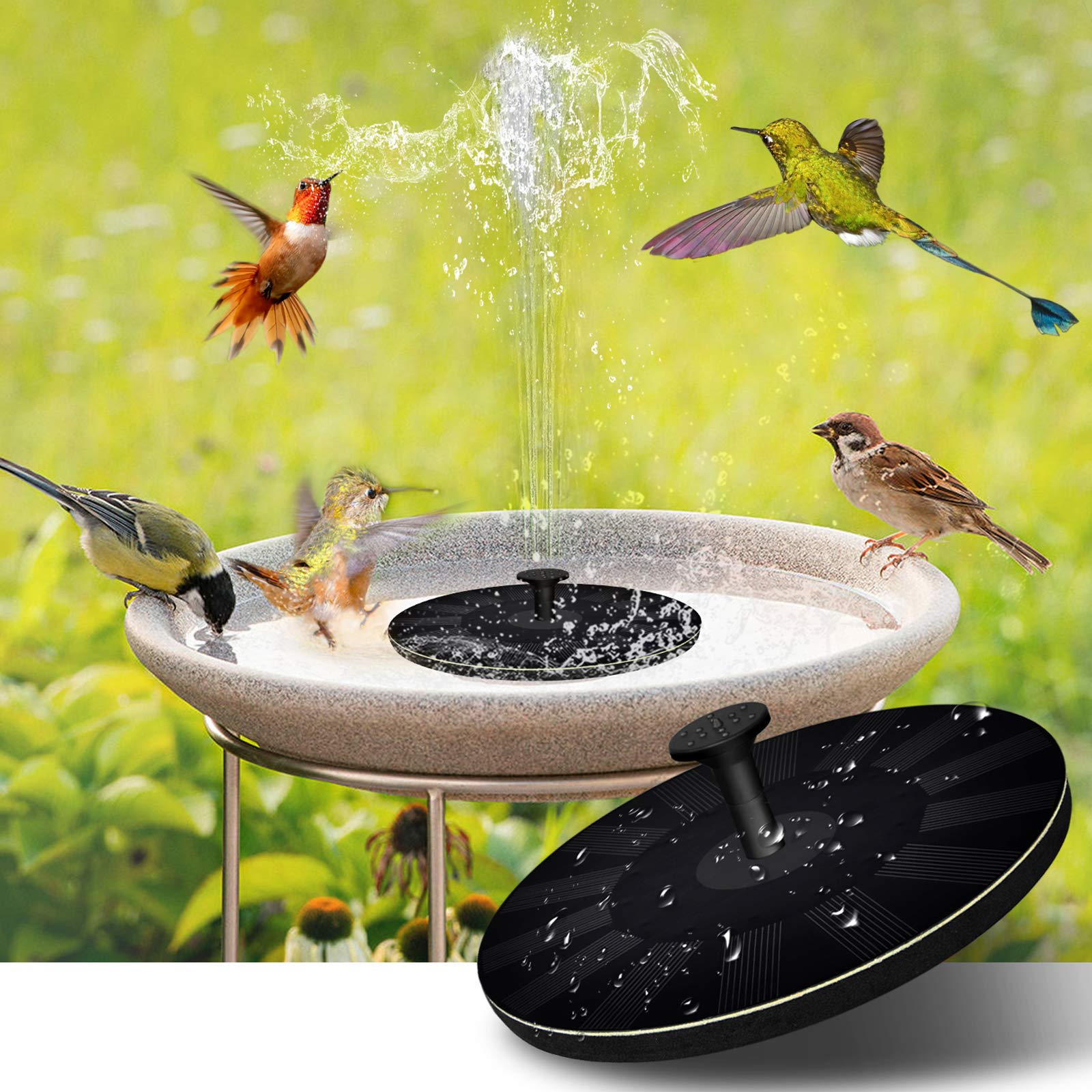 Solar Bird Bath Fountain with Eco-Friendly Design – Relaxing Water Sounds for Garden, Patio, or Balcony 1