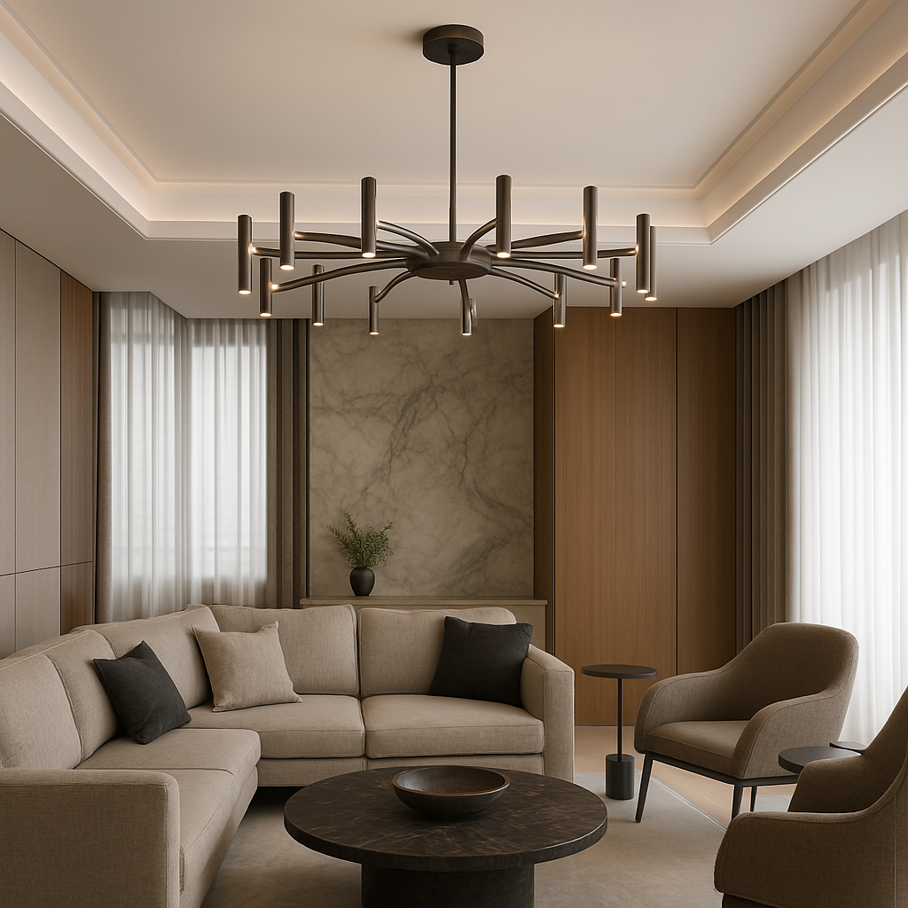Solithra | Minimalist 12 Heads Contemporary Chandelier 2