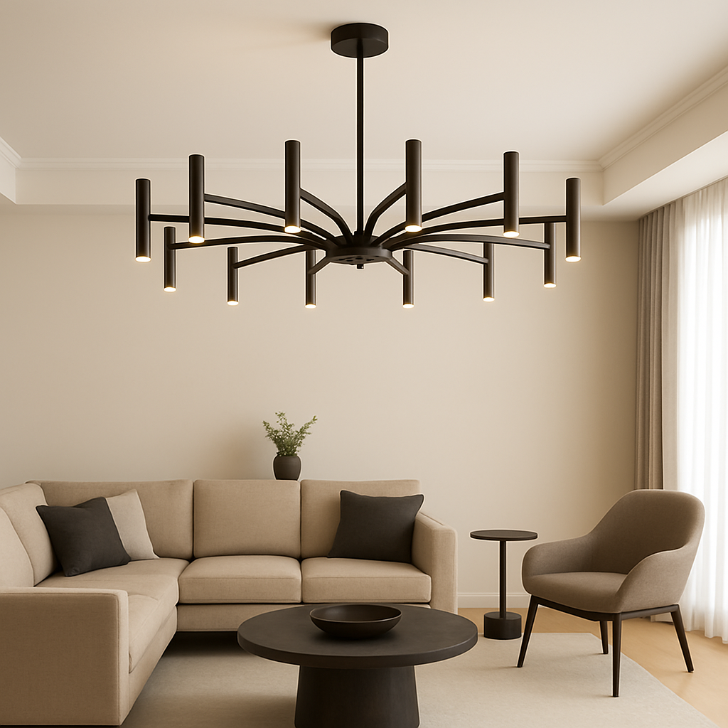 Solithra | Minimalist 12 Heads Contemporary Chandelier 3
