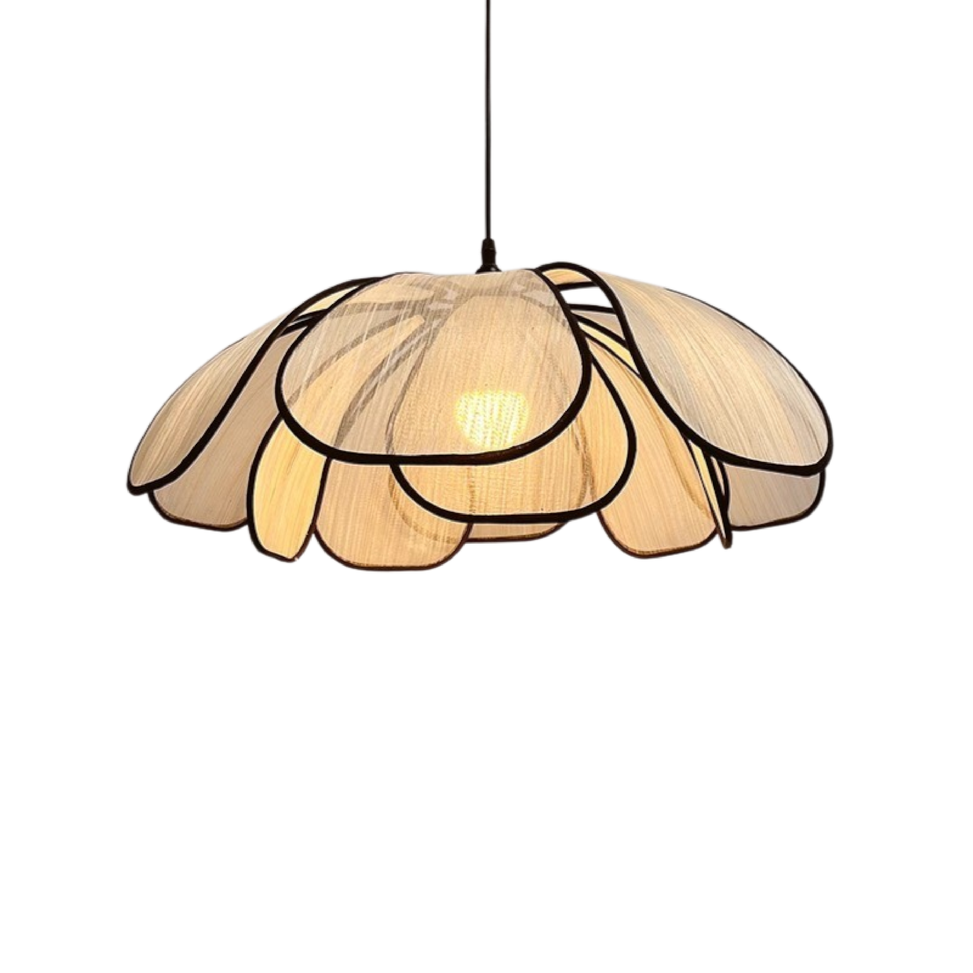 Solyra | Artistic Wooden Flower Hanging Lamp 0