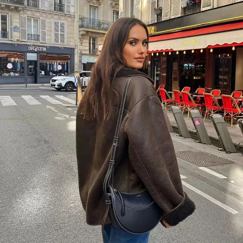 Sophia | Elegant Warm Leather Jacket for Women 2