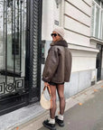 Sophia | Elegant Warm Leather Jacket for Women 3