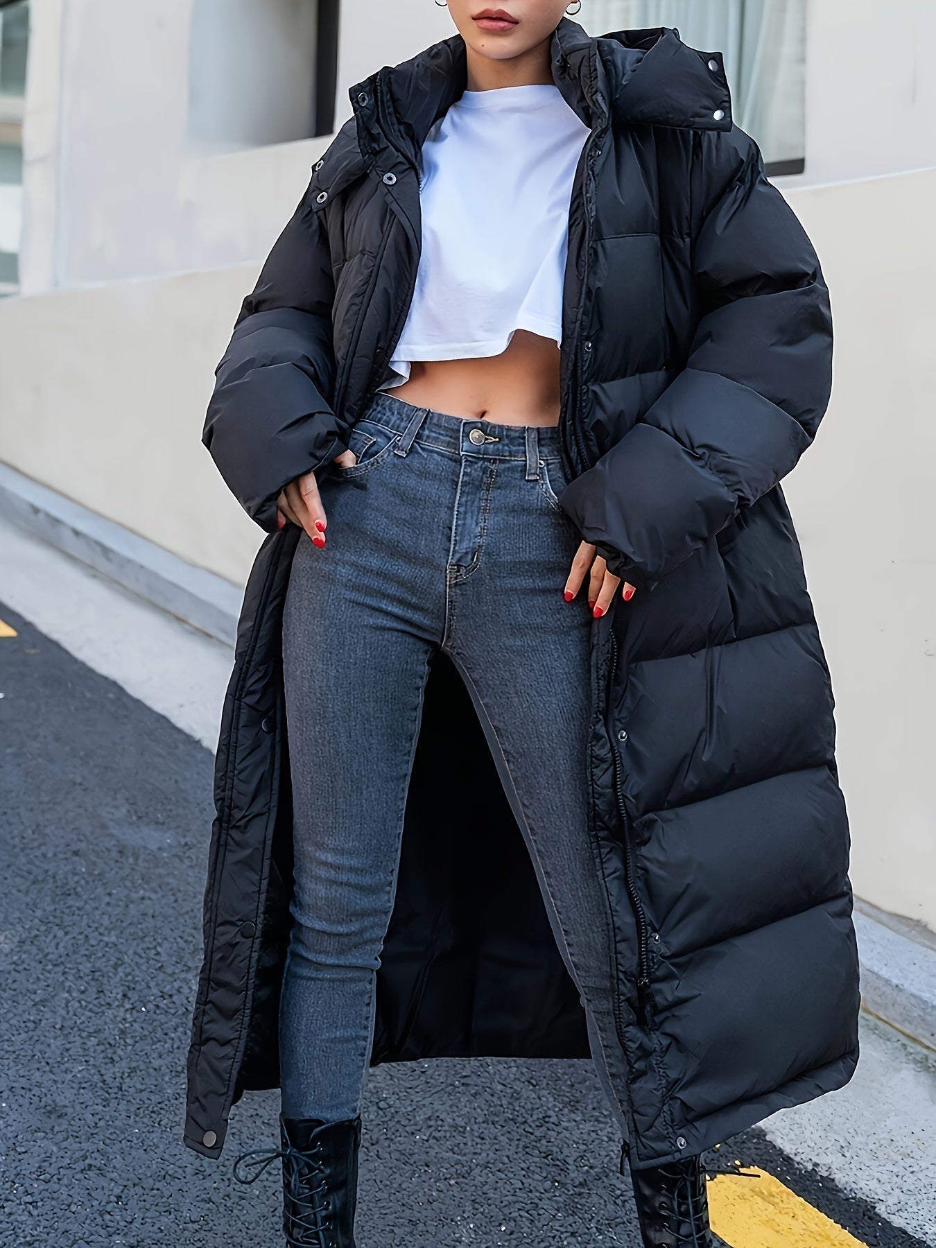 Sophia | Stylish Warm Long Puffer Coat for Women 1