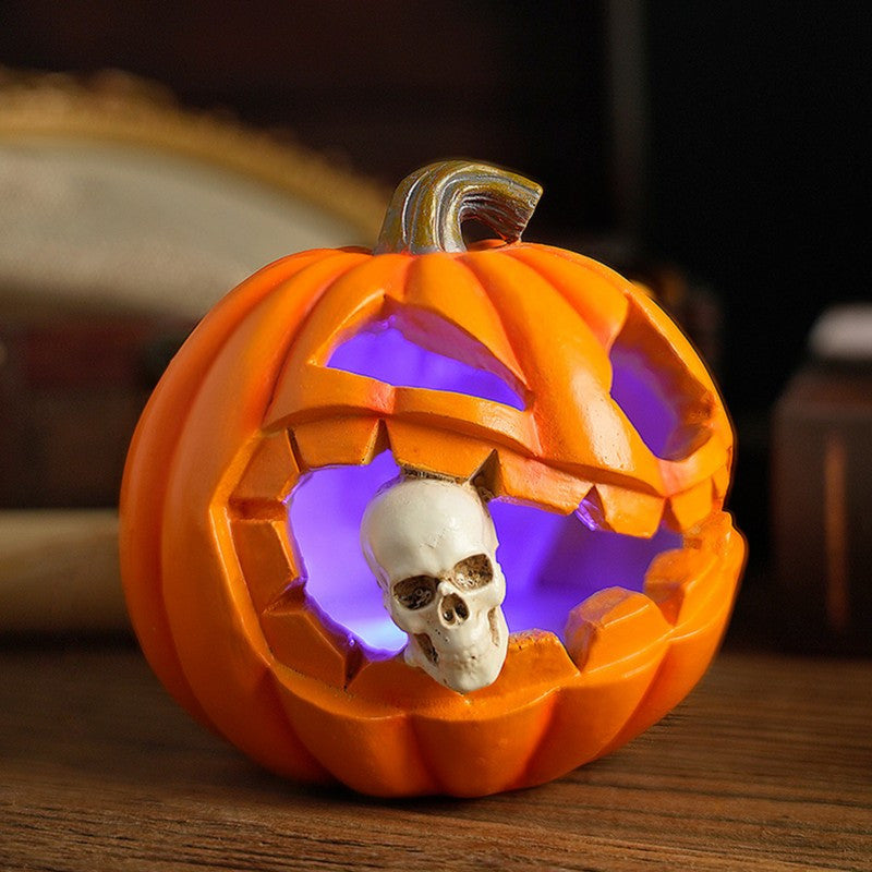 Spooky Realistic Jack O'Lantern Halloween Decoration | Skull Prop 1