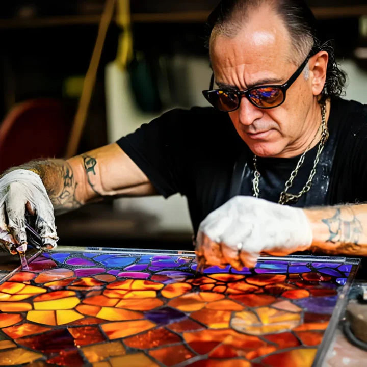 Stained Glass Cat Table Lamp 2