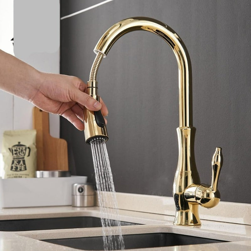 Stainless Steel Kitchen Faucet with Pull-Out Sprayer - Modern Extendable Sink Faucet for Easy Access and Convenient Use 4