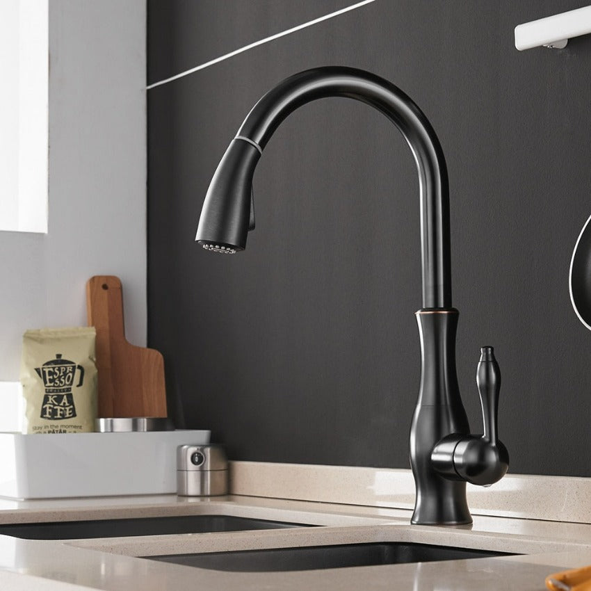 Stainless Steel Kitchen Faucet with Pull-Out Sprayer - Modern Extendable Sink Faucet for Easy Access and Convenient Use 6