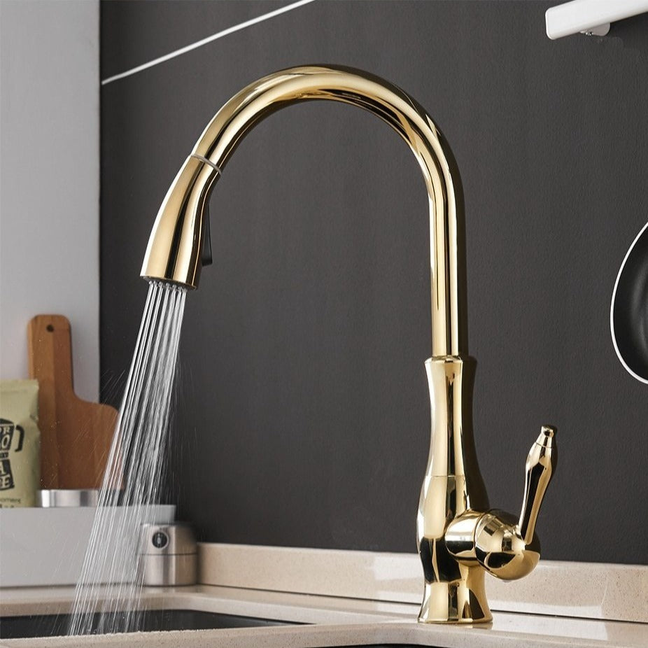 Stainless Steel Kitchen Faucet with Pull-Out Sprayer - Modern Extendable Sink Faucet for Easy Access and Convenient Use 7