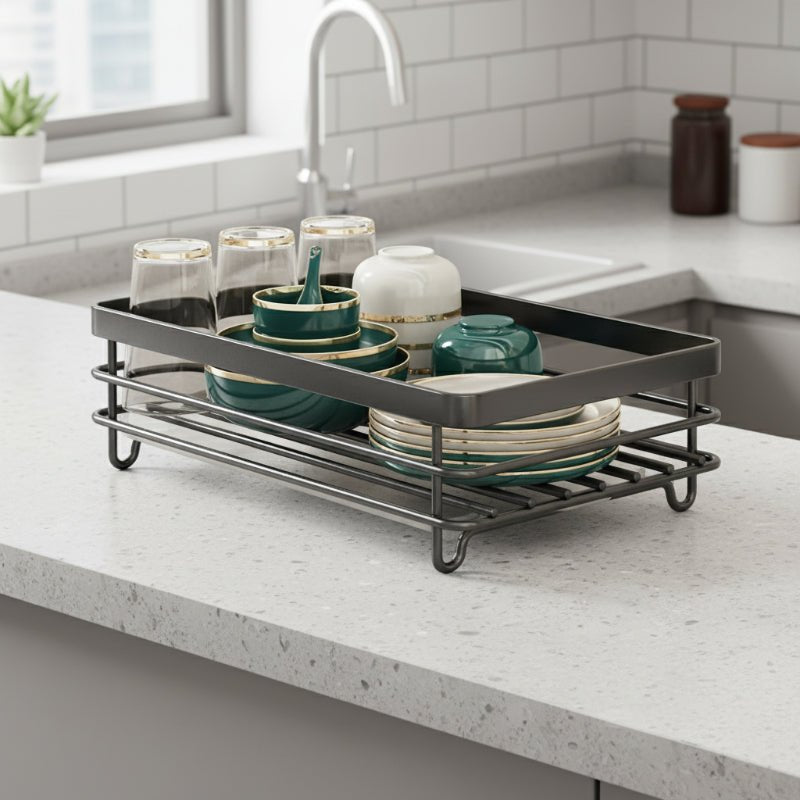 Stainless Steel | Elegant Space-Saving Foldable Dish Rack 0