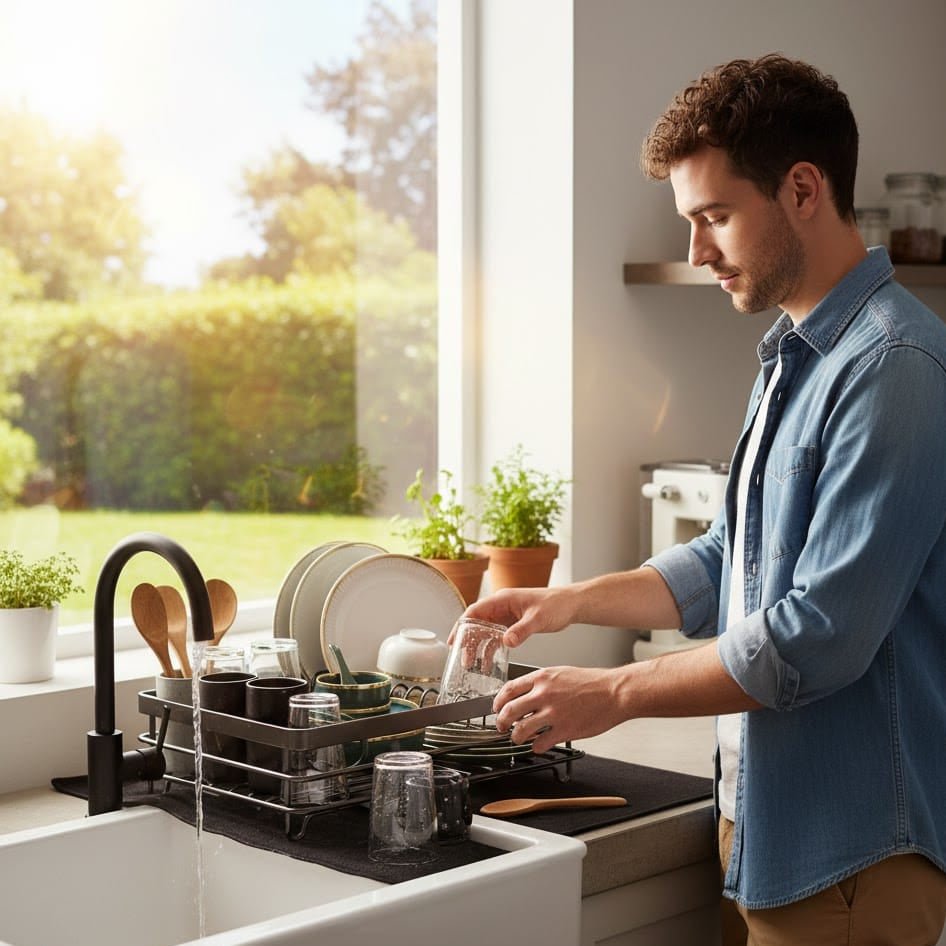 Stainless Steel | Elegant Space-Saving Foldable Dish Rack 2