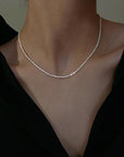 Star light and necklace silver set 1