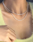 Star light and necklace silver set 4