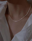 Star light and necklace silver set 5
