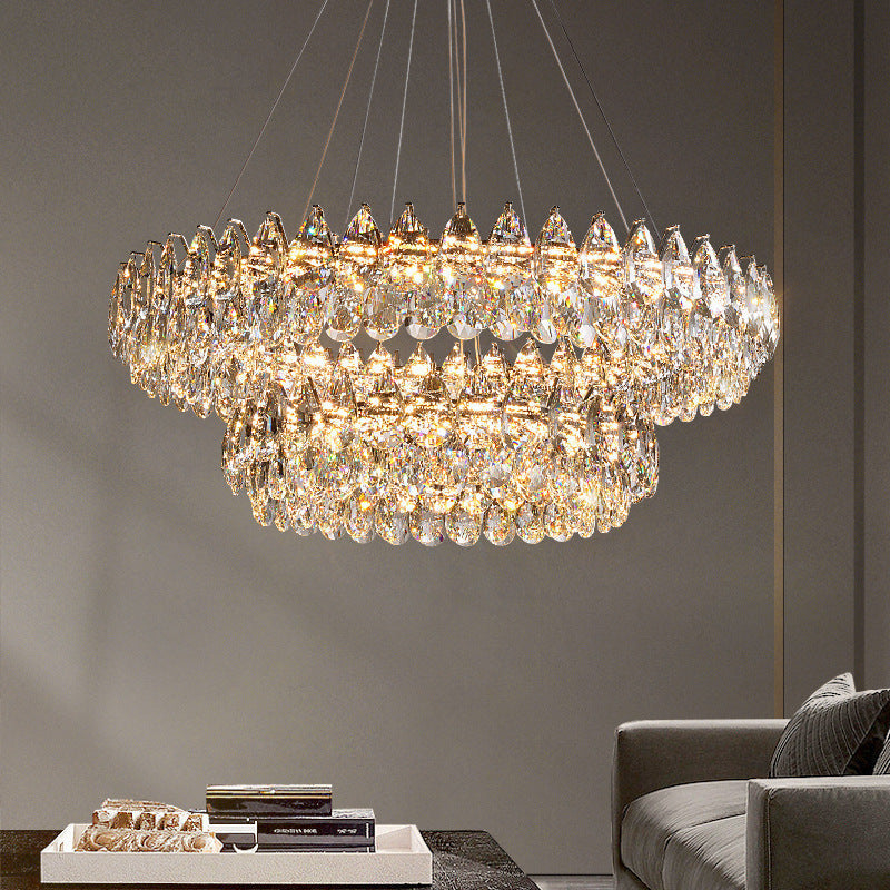 StarkGlow | Sophisticated Crystal Ring Chandelier 3