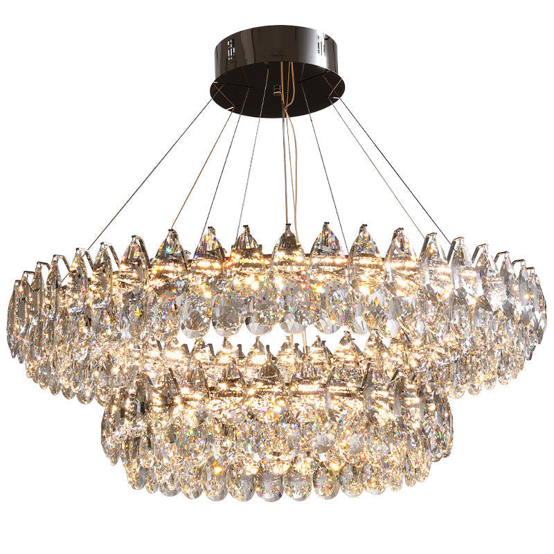 StarkGlow | Sophisticated Crystal Ring Chandelier 4
