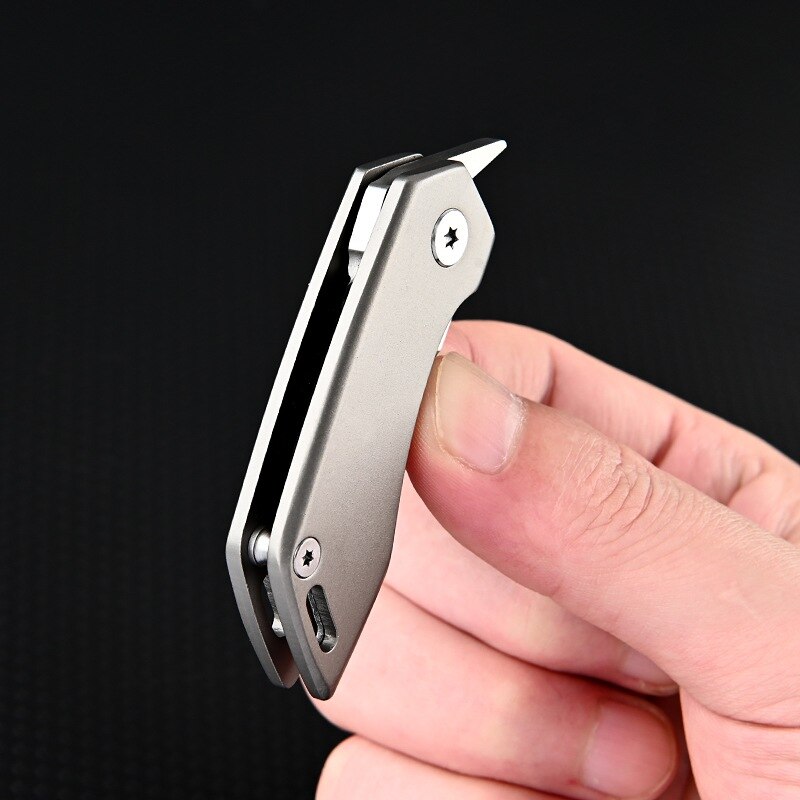 SteelNomad | Compact Titanium Keychain Knife for Travel and Utility 4