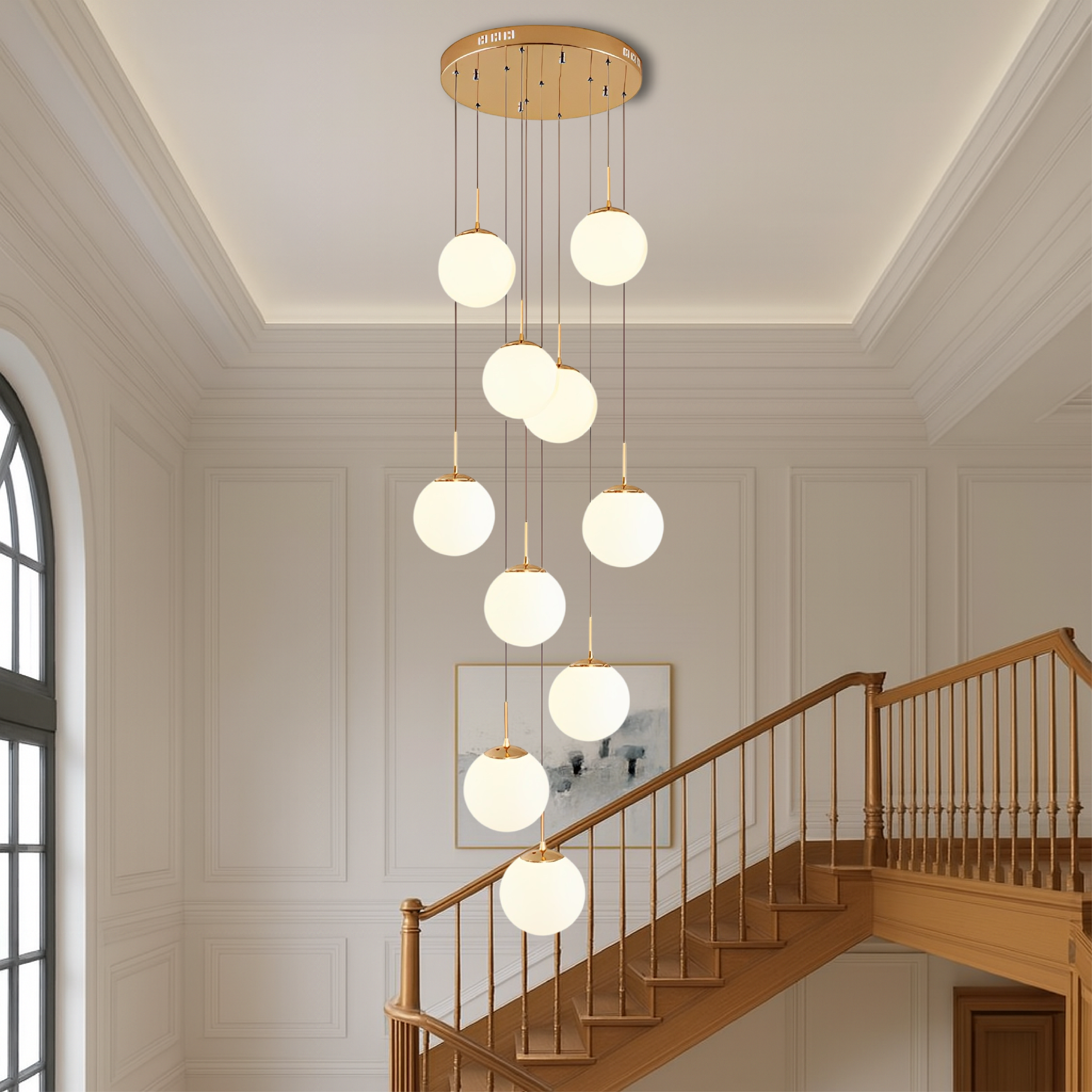 Steellan | Elegant Scandinavian Staircase Chandelier 0