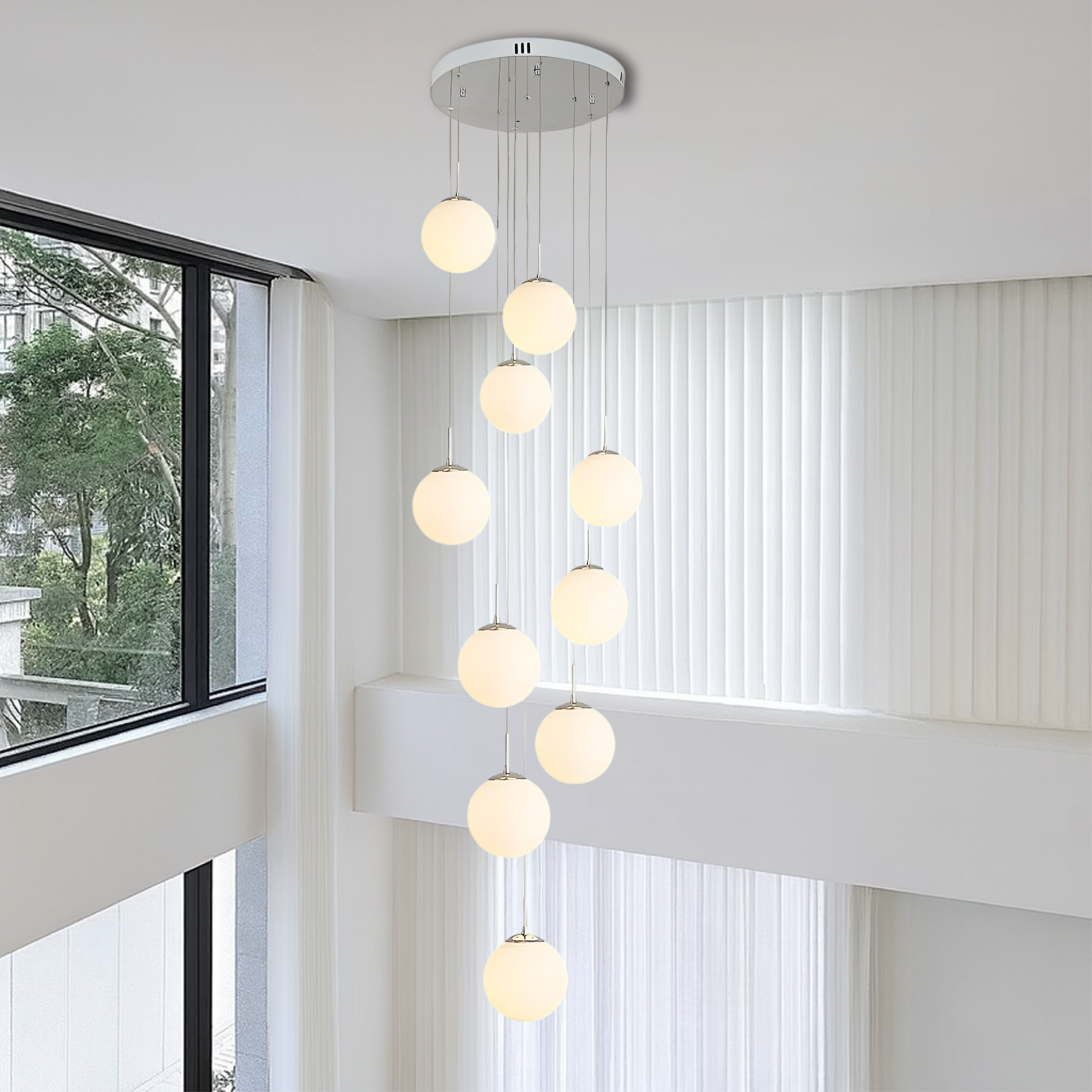 Steellan | Elegant Scandinavian Staircase Chandelier 4