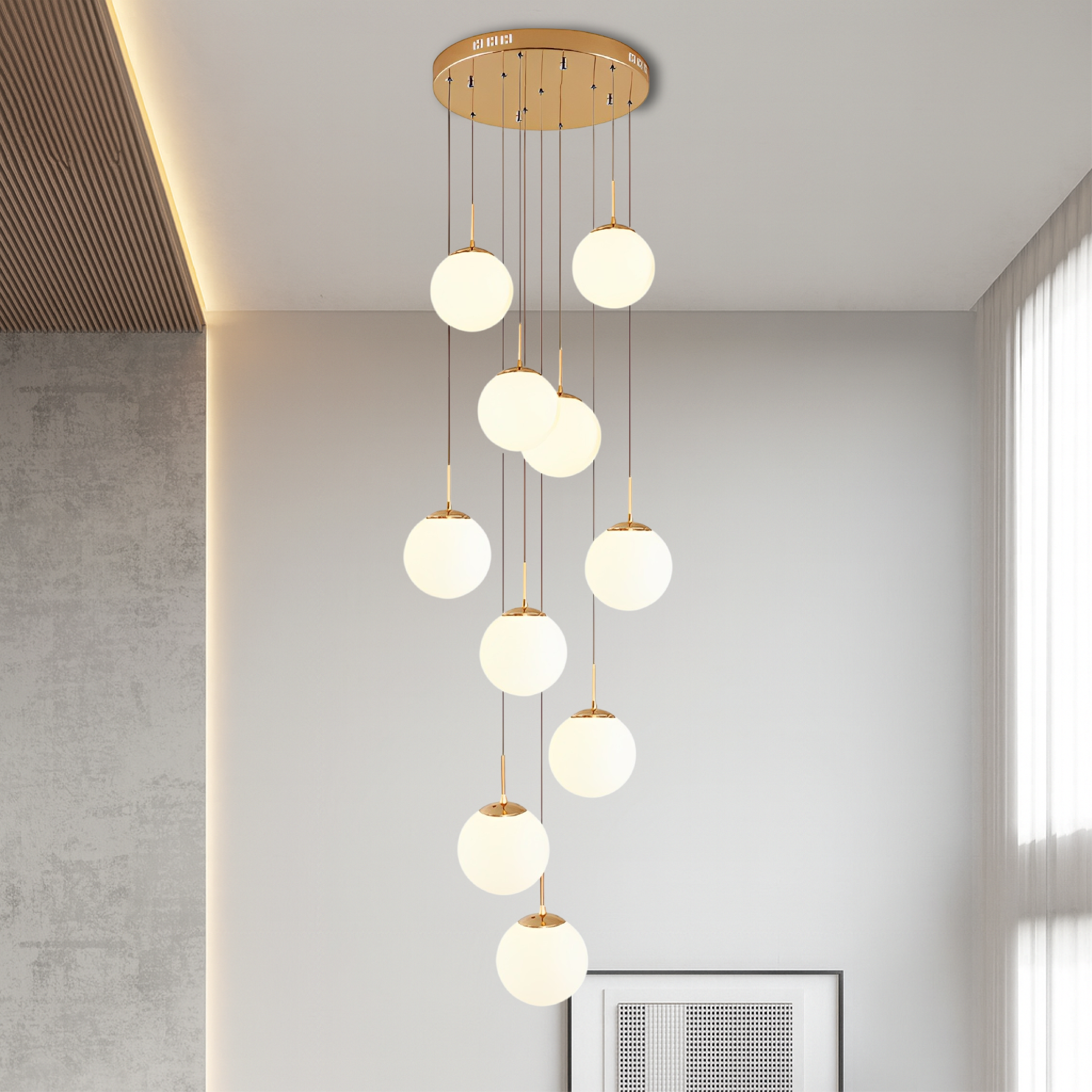 Steellan | Elegant Scandinavian Staircase Chandelier 5