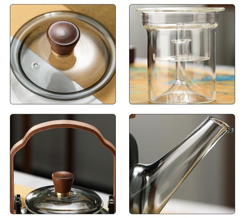 SteepHaus | Premium Glass Teapot with Wooden Lid & Stainless Infuser 5