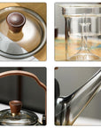 SteepHaus | Premium Glass Teapot with Wooden Lid & Stainless Infuser 5