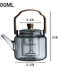 SteepHaus | Premium Glass Teapot with Wooden Lid & Stainless Infuser 6