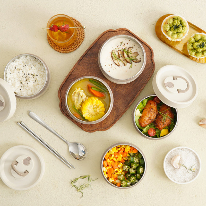 StellarSteel | Insulated Stylish Multi-Layer Kids Lunch Box with Thermal Lid 5