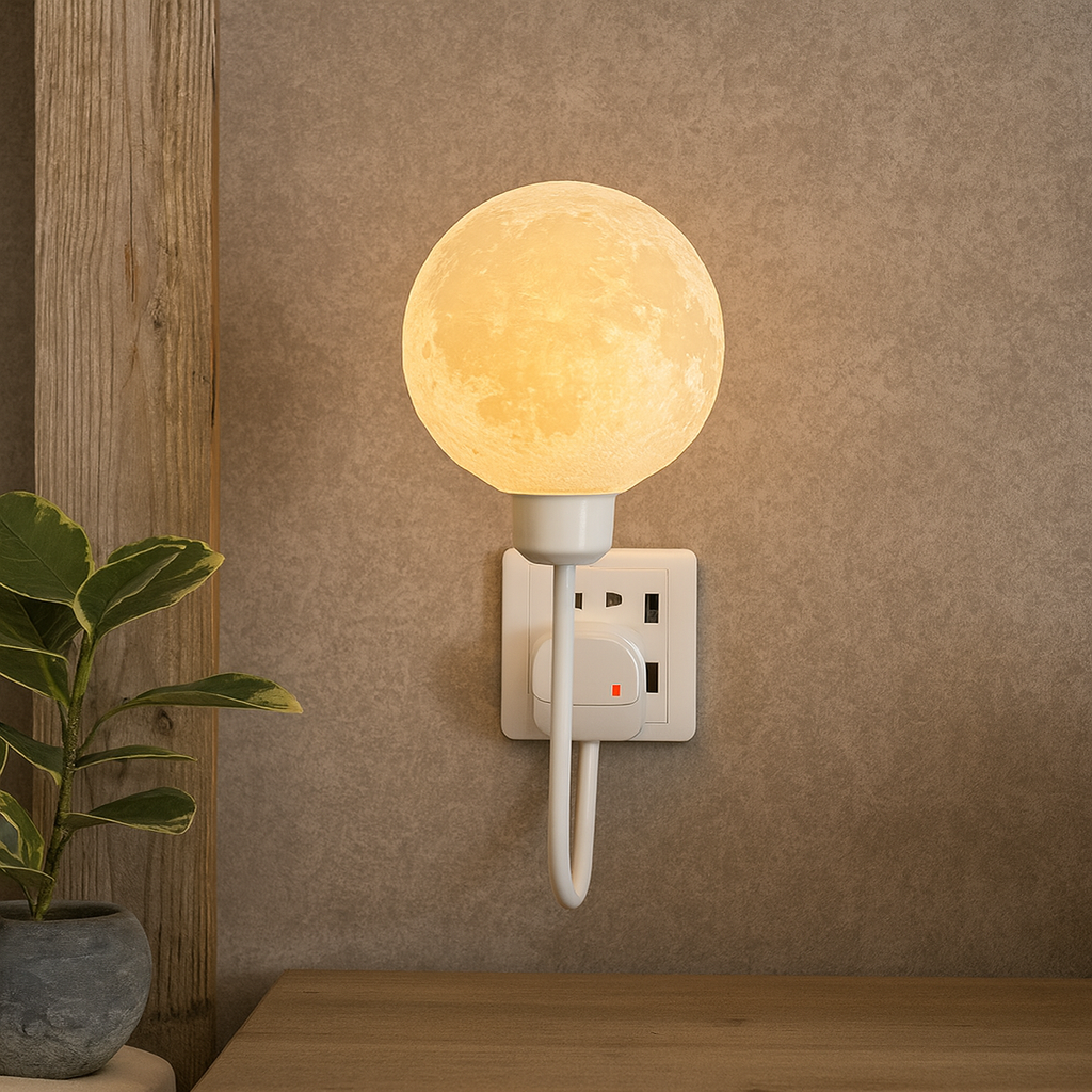 StoneGlow | Plug-in Moon Wall Lamp for Elegant Interior 0