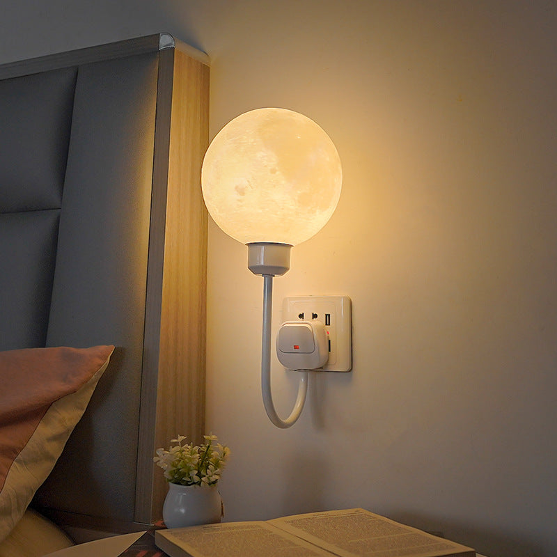StoneGlow | Plug-in Moon Wall Lamp for Elegant Interior 1