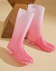 StormGlow | Stylish Waterproof Gradient Pink to White Rain Boots Women 2