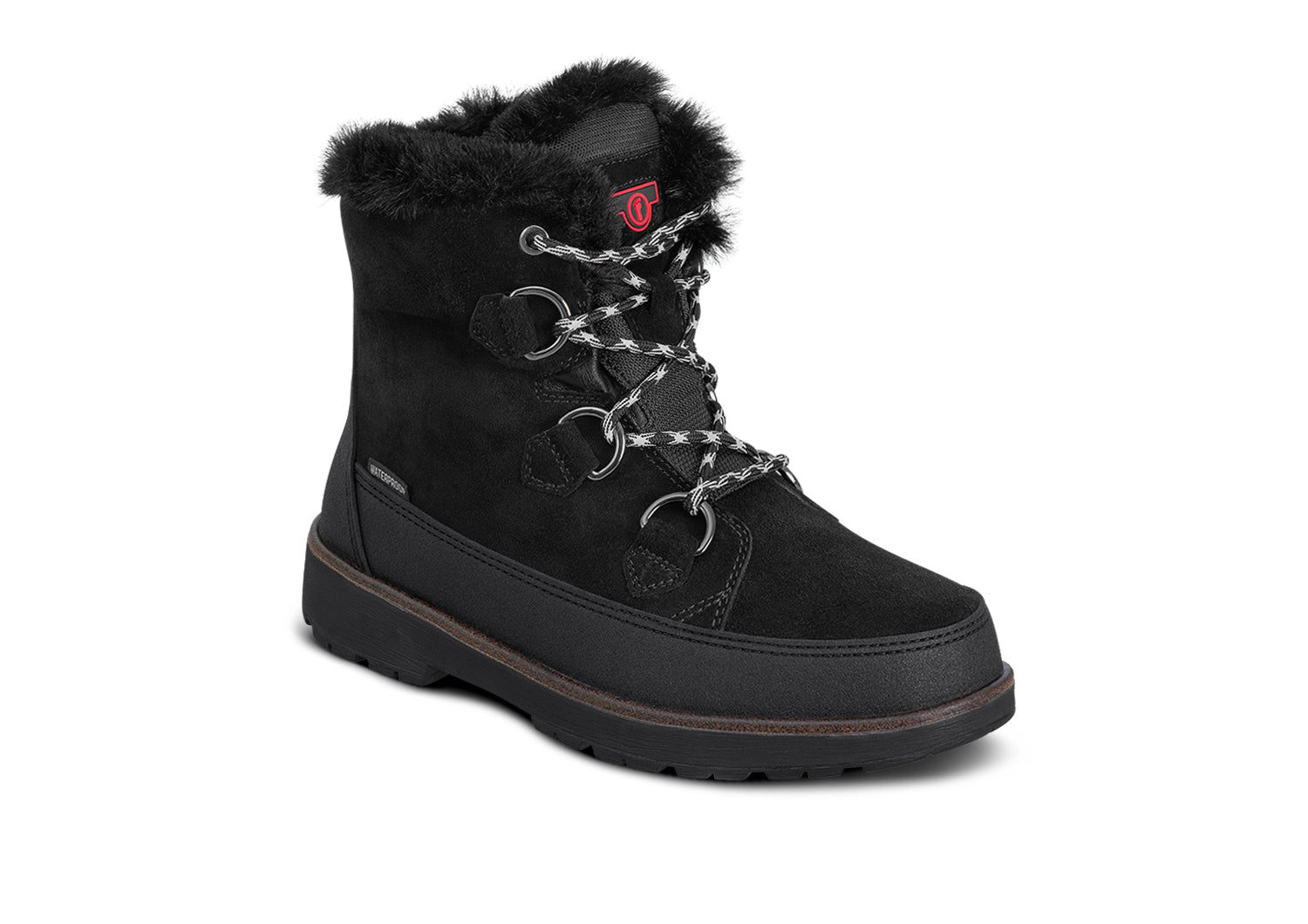 StoweSuede | Cozy Waterproof Black Winter Boots 0